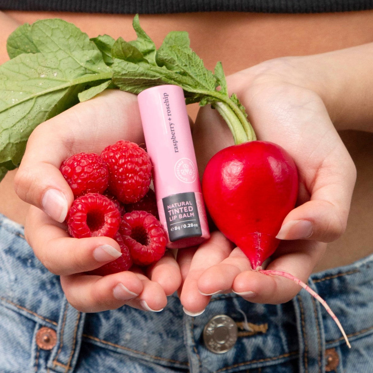 Natural Tinted Lip Balm - Raspberry + Rosehip