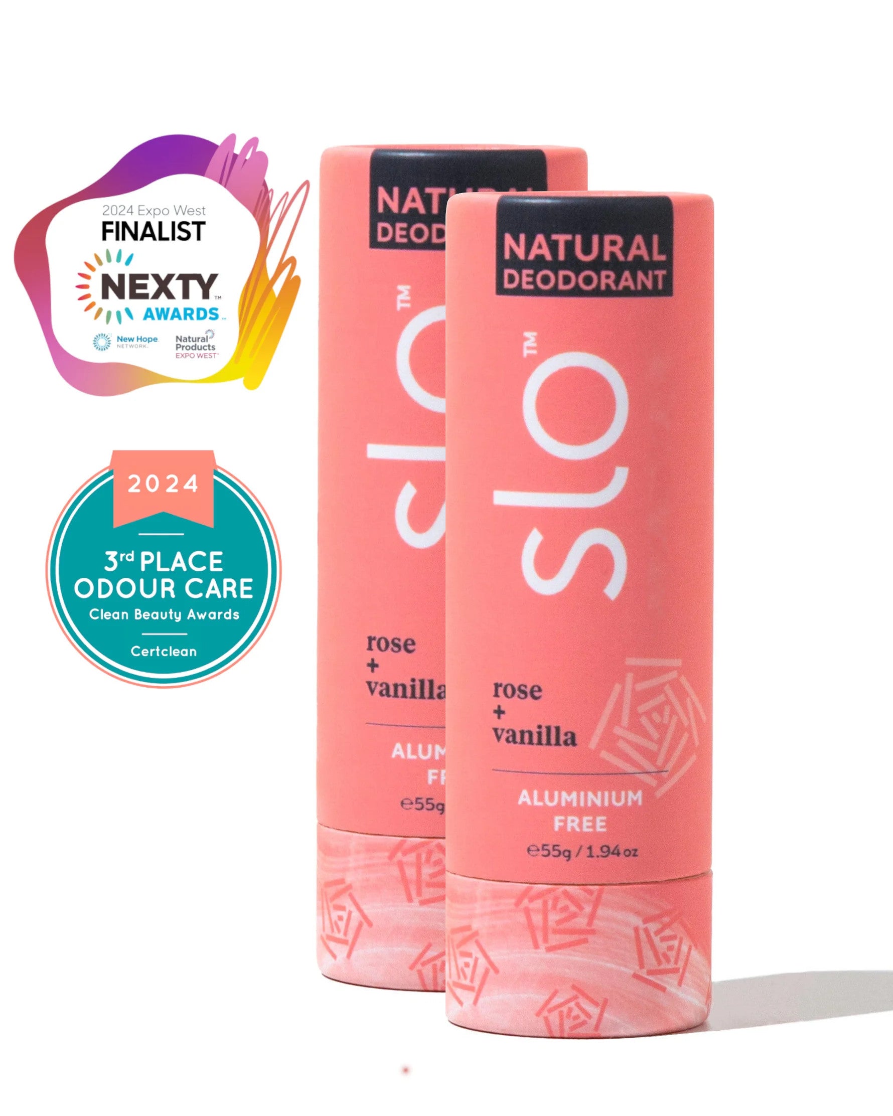 2 Pack - Rose Vanilla Deodorant