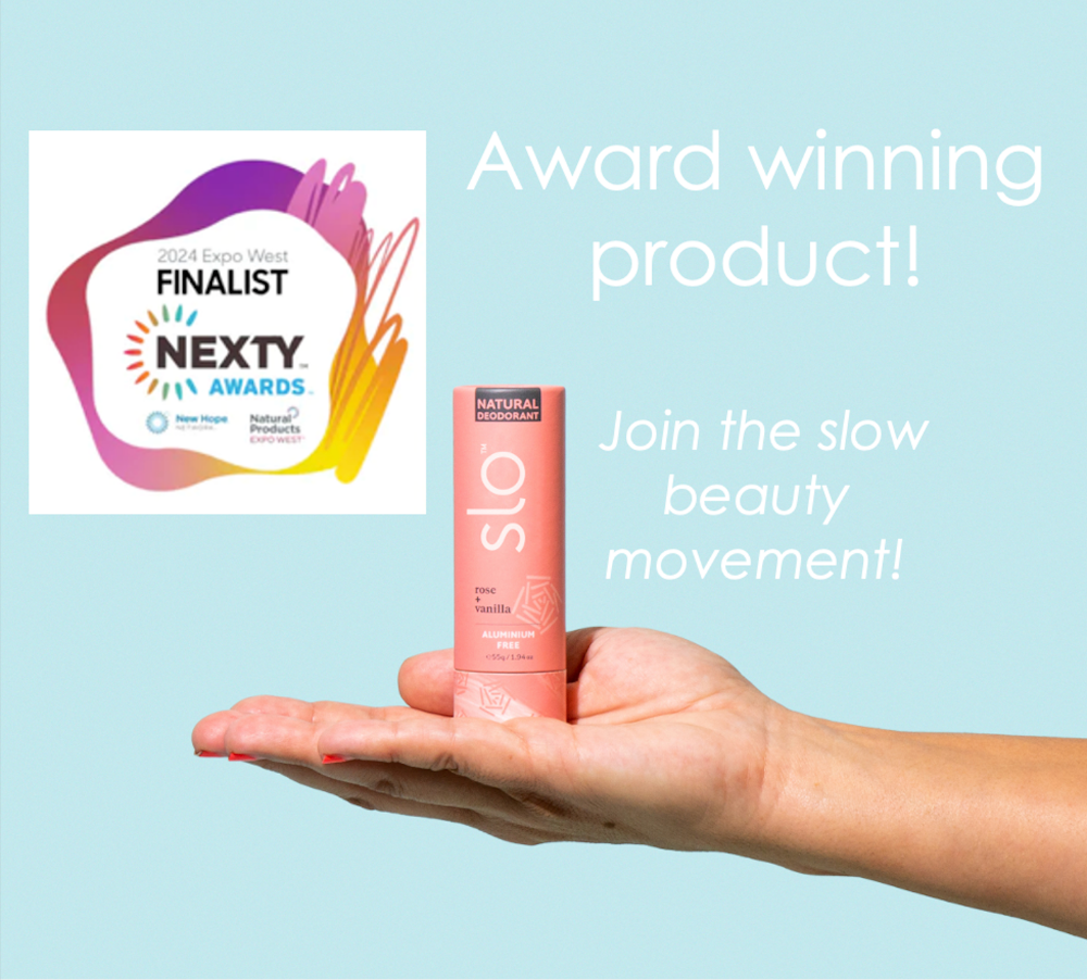 Award winning natural deodorant, 24 hour protection, cardboard compostable tube, organic ingredients