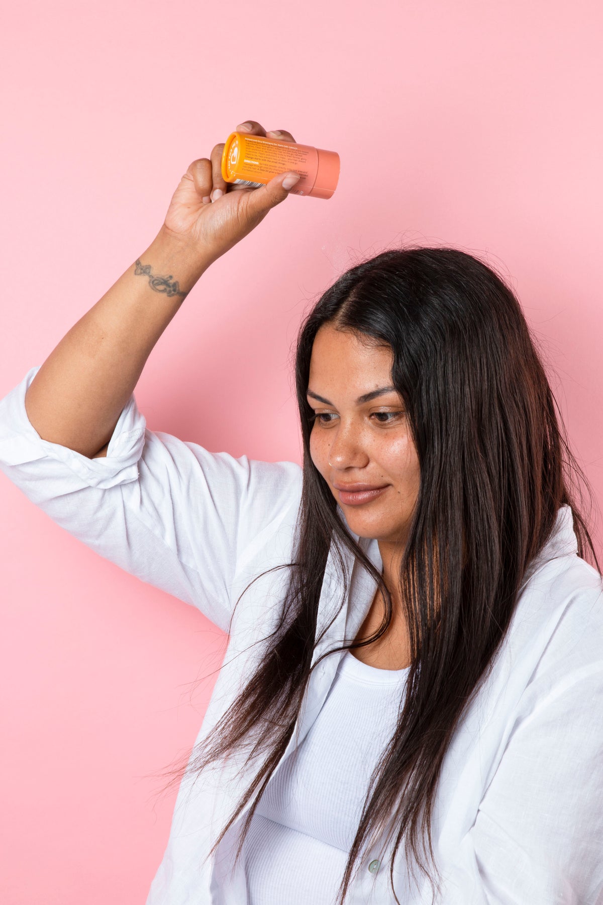 Natural Texturising Powder &amp; Dry Shampoo - Dark Hair